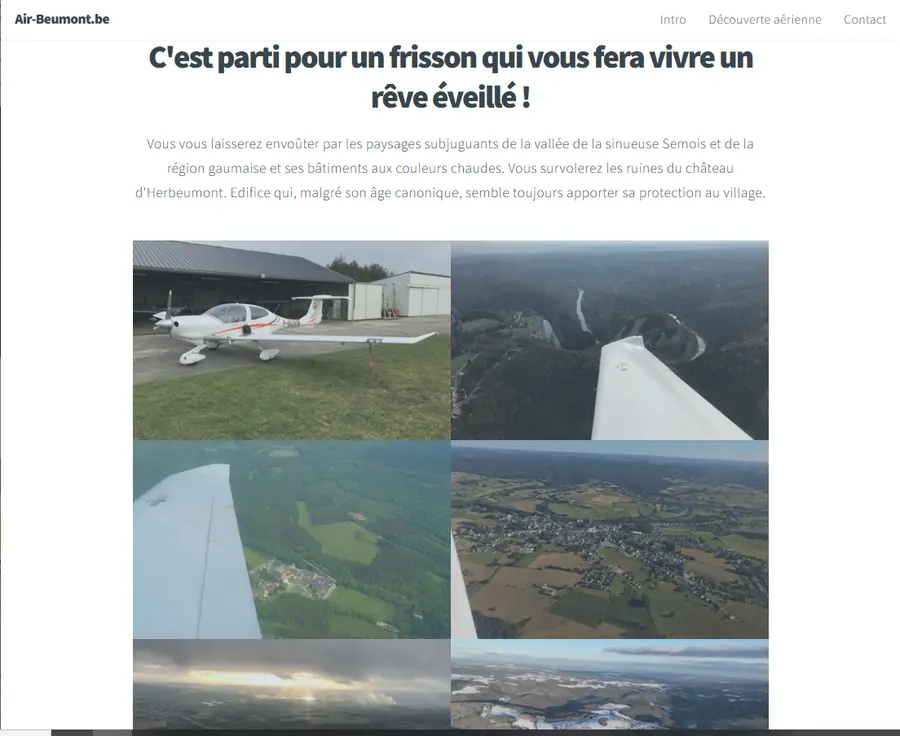 Aperçu du site Internet air-beumont.be réalisé par Infopixel