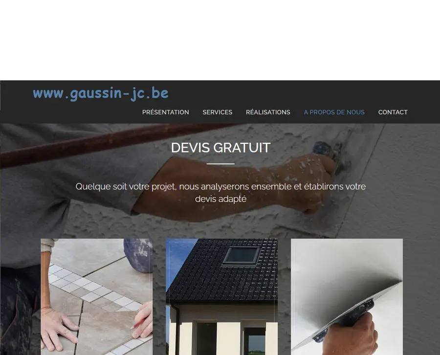 Aperçu du site Internet gaussin-jc.be réalisé par Infopixel