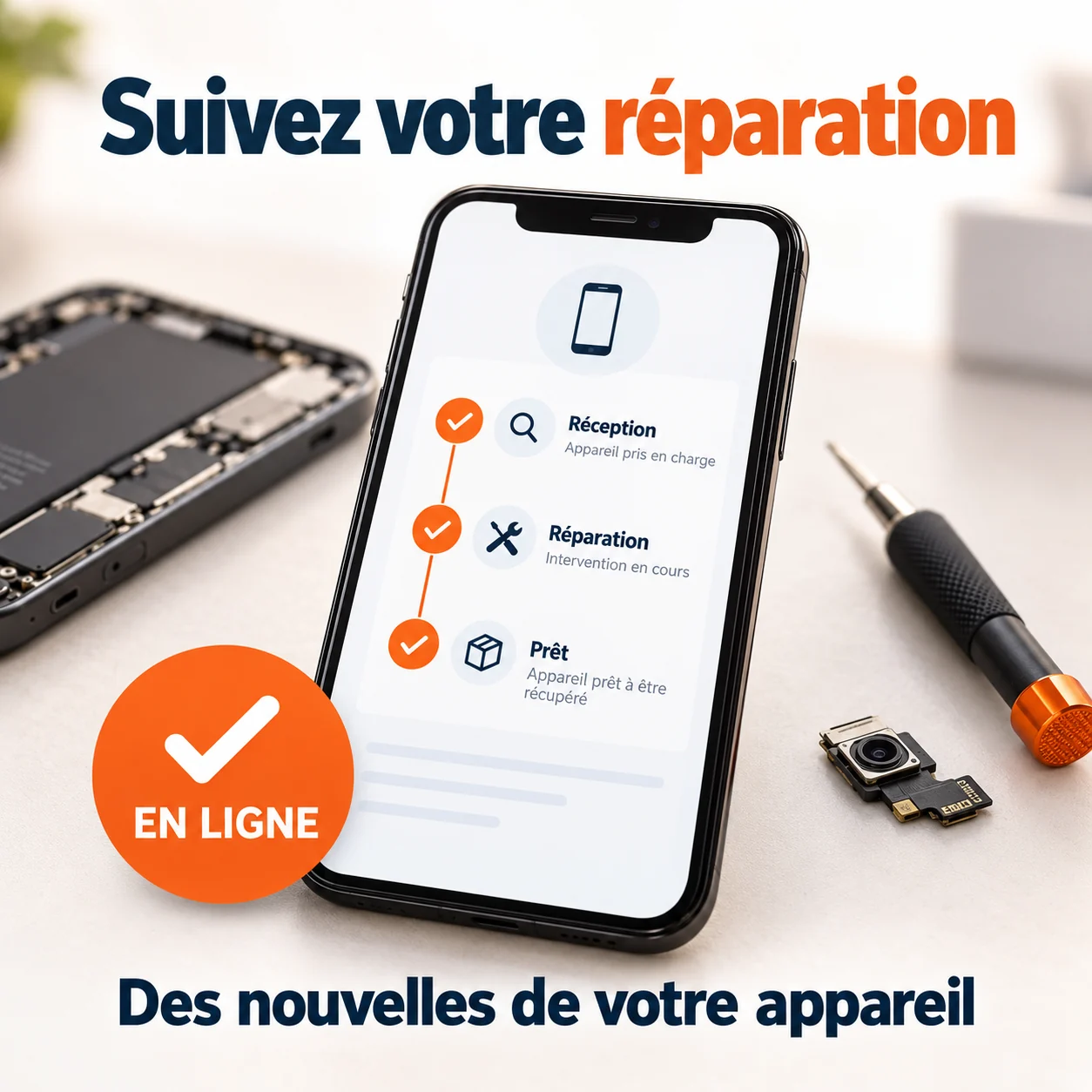 Suivez votre réparation en ligne : des nouvelles de votre appareil
