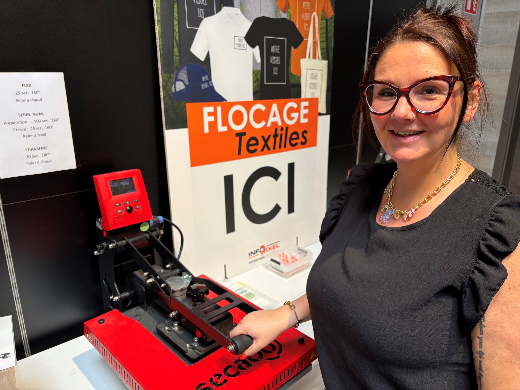 Personnalisation de vêtements chez Infopixel